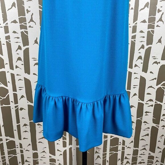 Trina Turk High Neck Ruffle Hem Mini Dress 2 - Picture 5 of 9